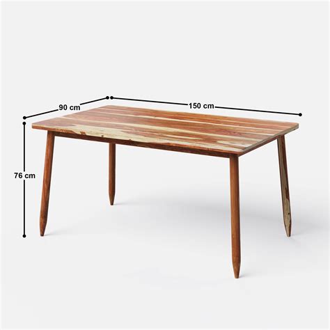 Craftsmill Maltby-Middleton Dining Set: Sleek Sheesham Wood Table, 4 ...