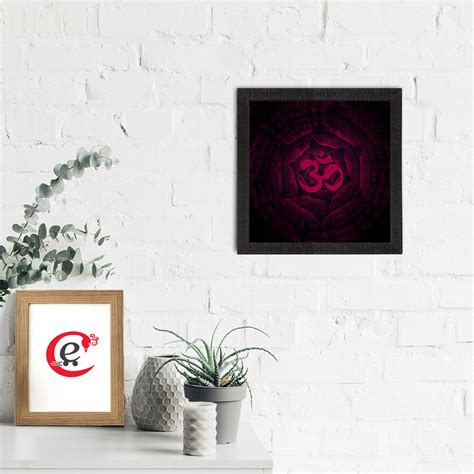 Om Symbol Satin Matt Textured UV Art Painting - eCraftIndia Online