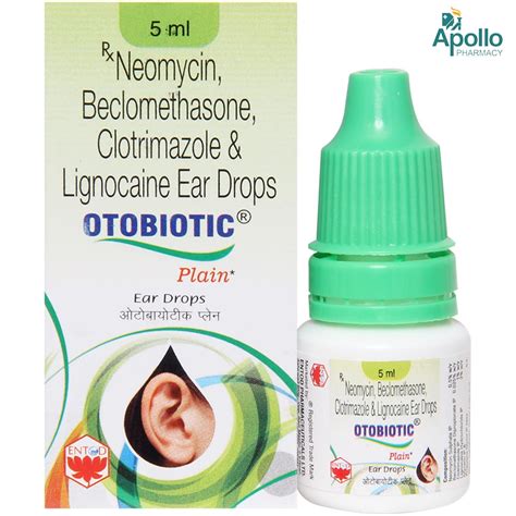 Otobiotic Plain Ear Drops 5 ml | Uses, Side Effects, Price | Apollo Pharmacy