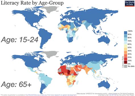 Mapped: The Geography of Global Literacy