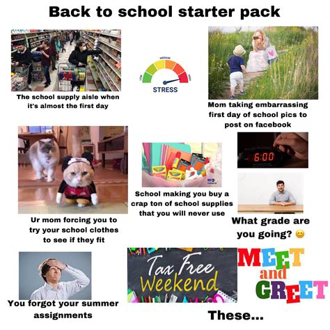 Back to school starter pack | /r/starterpacks | Know Your Meme