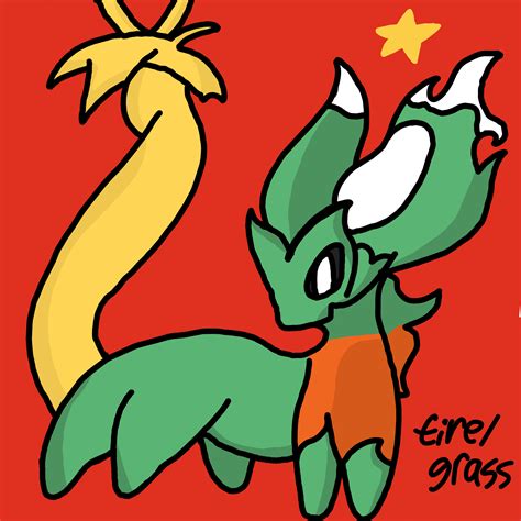 Fire/grass pokemon done! [it may have 5 legs/arms, but it actually uses ...