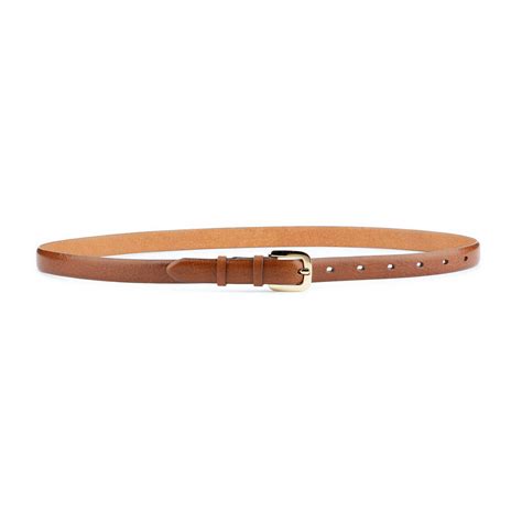 Buy Thin Belt Womens Cognac Brown Leather | Leather