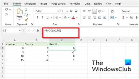 Image result for How to Use Modulus in Excel