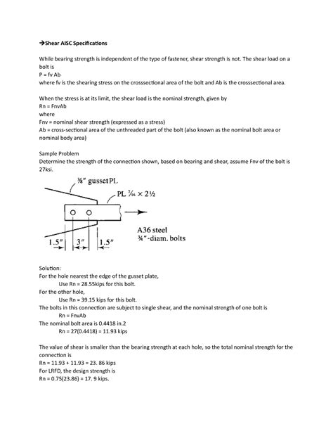 Image result for AISC 16th Edition Shear