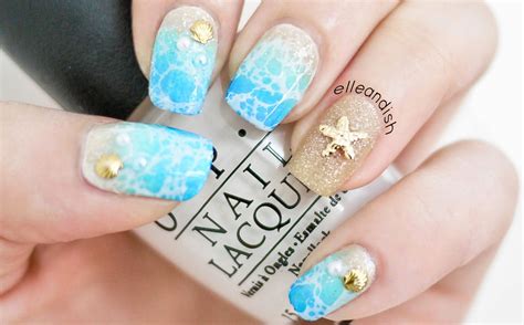 Spring Break: Water Spotted Beach Nails (2 Ways!) | Tropical nails ...
