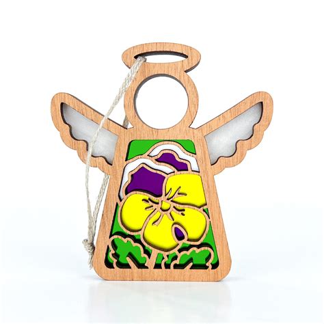 3.5" (H) Pansy Ornament - Handcrafted in Texas - Mother's Angels ...