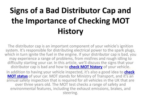 Checking Distributor Cap 的图像结果