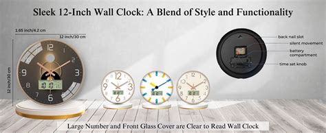 Buy M.T. BROTHERS Silent Non Ticking Quality Quartz Battery Operated ...