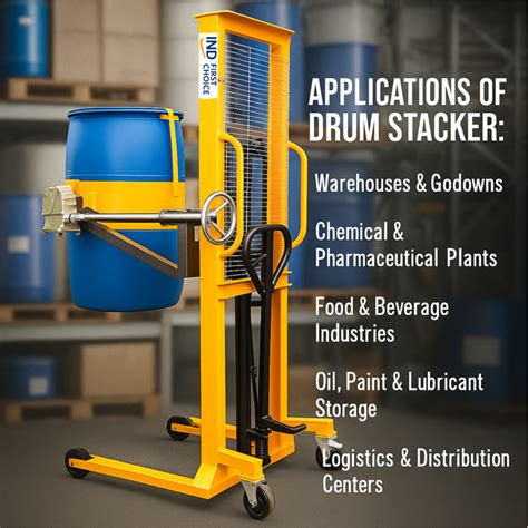 IND FIRST CHOICE Industrial Manual Drum Stacker | 350 KG Lifting ...