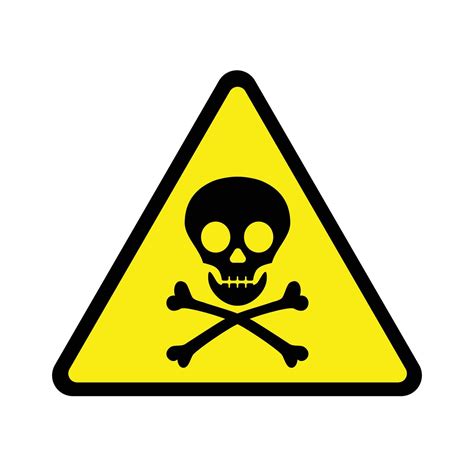 Skull And Crossbones Warning Sign. Danger toxic hazard public sign ...