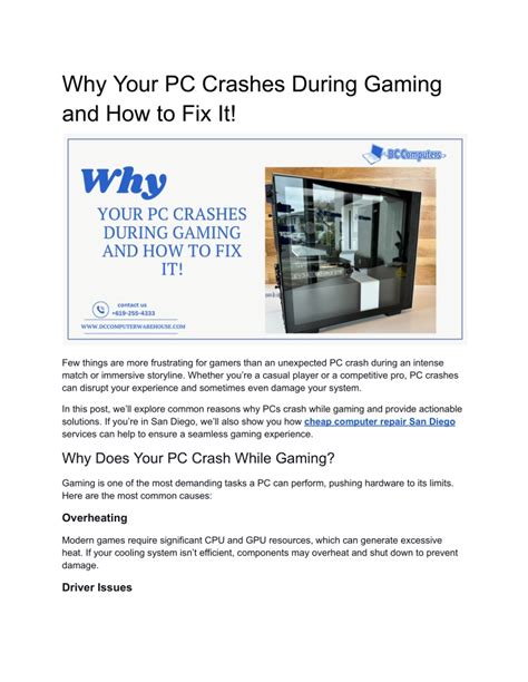 Image result for Why Computer Crash Fixed Games PC