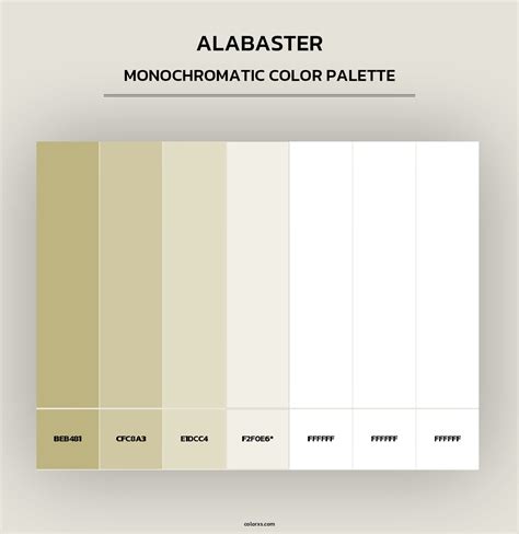 Monochromatic color palettes and scheme combinations - colorxs.com