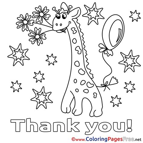 Colouring Pages Thank You