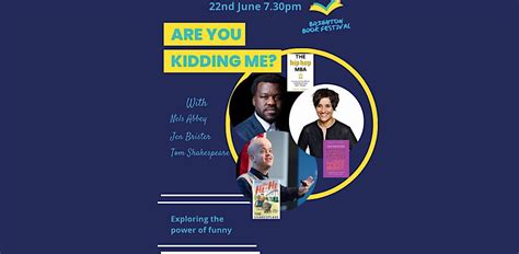 Are You Kidding Me? Featuring Nels Abbey, Jen Brister & Tom Shakespeare ...