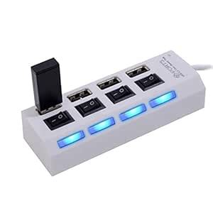 Technotech 4 Ports USB Hub 2.0 with Switches (White) - Buy Technotech 4 ...