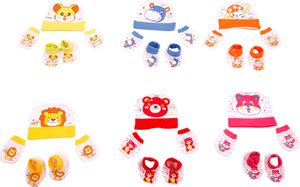 Virti Mini Me Newborn Baby Any 3-Piece Cap Set with Animal Print - Buy ...