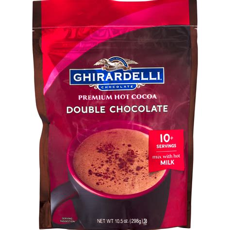 Ghirardelli Double Chocolate Hot Cocoa Pouch, 10.5 oz - Walmart.com