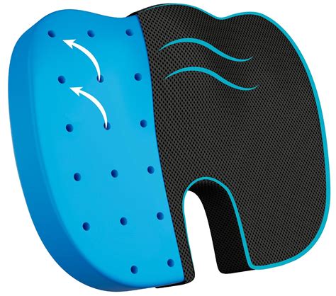 FOVERA Orthopedic Gel Memory Foam Coccyx Seat Cushion for Tailbone ...