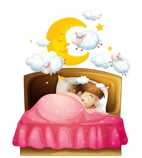 睡在床上的女孩梦见绵羊_5934928矢量图片(图片ID:4405197)_-女性女人-矢量人物-矢量素材_ 淘图网 taopic.com