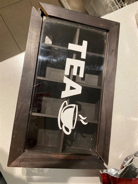 wooden Tea Box Storage Organizer, Taller Size Holds 120+ Standing or ...