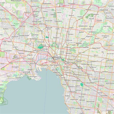 Editable City Map of Melbourne Australia – Map Illustrators