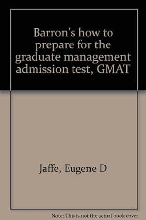 Buy Barron's how to prepare for the graduate management admission test ...