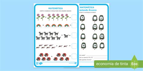 Matemática - folha de atividades