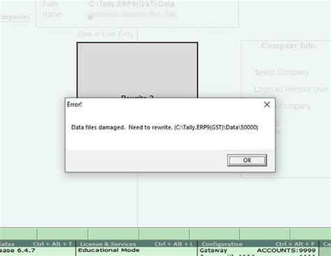 Corrupted Tally Files Repair Services - Upload and Repair