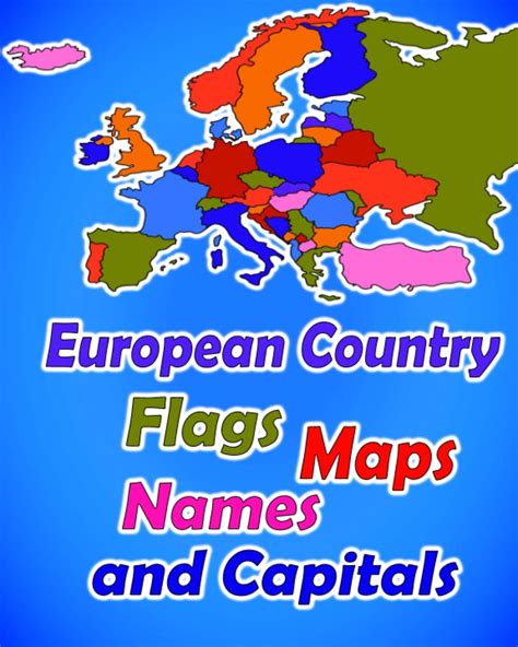 European Country Flags Maps Names And Capitals Best Learning Coloring ...