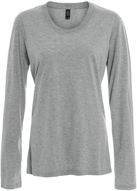Grey long sleeve t shirt women's online