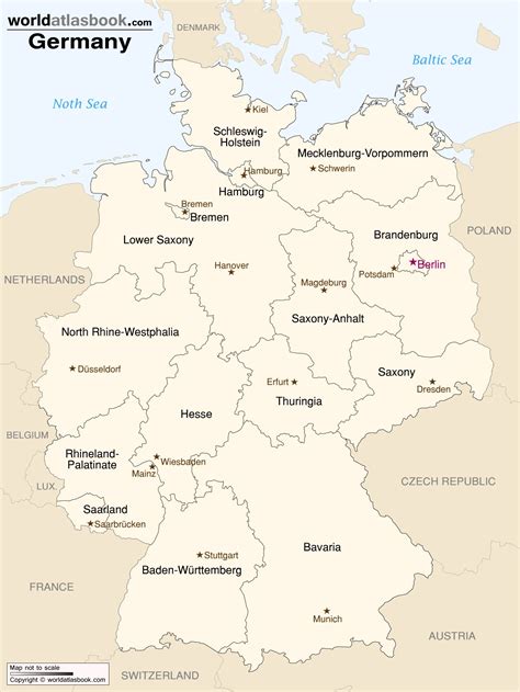 Their Capitals And States Of Germany