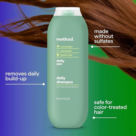 Method Daily Zen Everyday Shampoo with Cucumber, Green Tea, and Seaweed Scent Notes, Paraben and ...