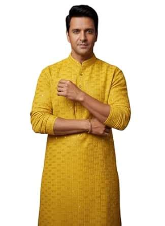 Buy Men’s Cotton Embroidered Kurta – Traditional Indian Ethnic Wear for ...