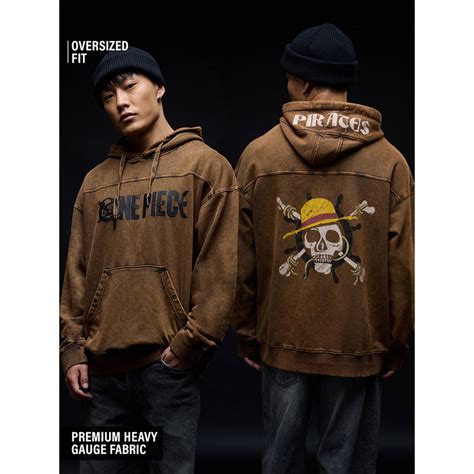 Buy The Souled Store Mens Brown Pirates Graphic Oversized Hoodie Online