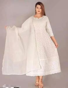 VerveVista Women Self Design, Embroidered Anarkali Kurta - Buy ...