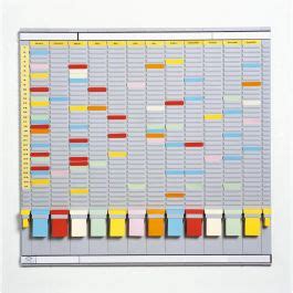 Ensembles de planning annuel: 783x63mm: 35 fentes: gris: Planning