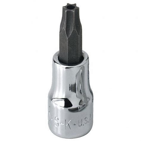 SK PROFESSIONAL TOOLS, 1/4 in Drive Size, Security Torx Tip, Socket Bit ...