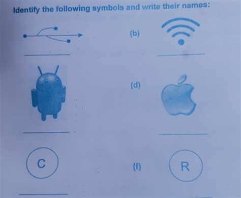 Identify the following symbols and write their names: please - Brainly.in