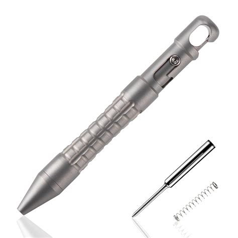 TACRAY Mini Titanium EDC Pen,Keychain Pen,Pocket Size Pen,Small Bolt ...