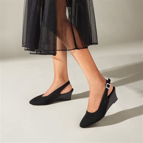 Almond-Toe Slingback Wedge Heel Sandals (Tamia Slingback Wedge Pro ...