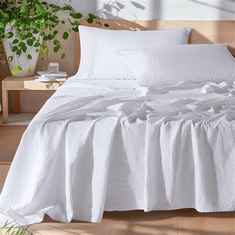 SONORO KATE 100% Natural Linen Bed Sheets Set, Deep Pocket - Breathable ...