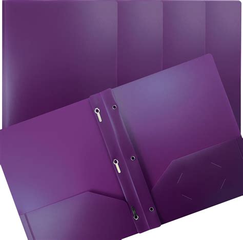 Amazon.com : Better Office Products Purple Paper 2 Pocket Folders with ...