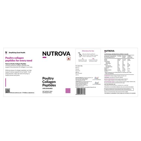 Nutrova Poultry Collagen Peptides - Collagen Supplement for Joints and ...