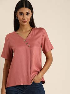 all about you Casual Solid Women Pink Top - Buy all about you Casual ...