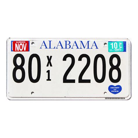 2010 Alabama Truck Tractor #80X12208 | Old License Plates