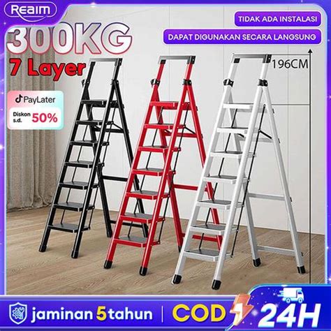Promo REAIM Tangga Lipat Multifungsi 3/4/5/6/7 Setp Tangga Rumah Lipat ...