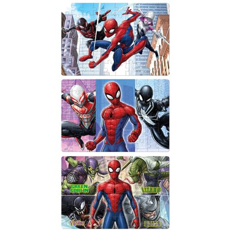 Buy Spider Man - A Set of 3 Puzzles - 60 Pieces Each (5-8 Years) on ...