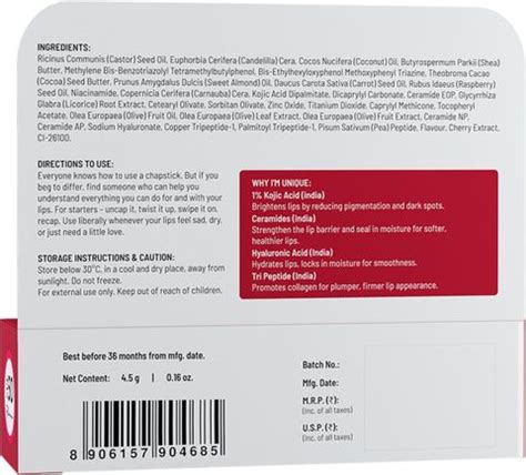 Chemist at Play Cherry Lip Balm | Repairs Chapped Lips | Brightens Dark ...