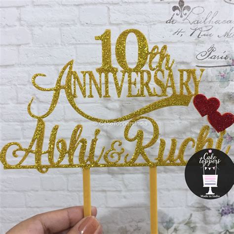 Personalized / Customized Anniversary Cake Topper PANNCT009 – Cake ...